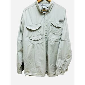 Columbia PFG Fishing Shirt XXL Vented Long‎ Sleeve Outdoor Utility Mens